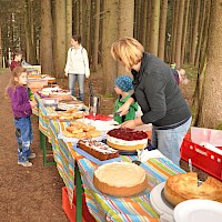 Leckeren Kuchen gab's bei den Eltern.