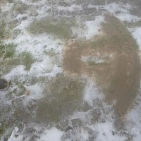 Kein Schnee- sondern ein Baatzengelabdruck!