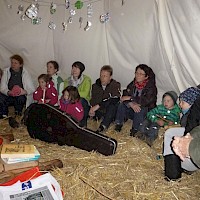 Gemütlich war es im "Musik-Tipi".