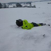 ....und einfach im Schnee versinken!