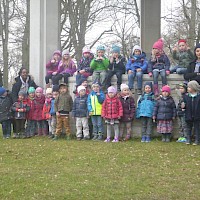 Noch schnell ein Gruppenbild, bevor der Bus kommt!