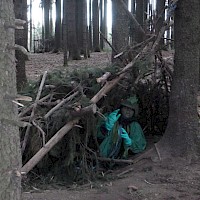 Der Drache in seiner Höhle brüllt schauerlich.