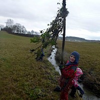 Am Bach gibt es immer wieder etwas zu entdecken.