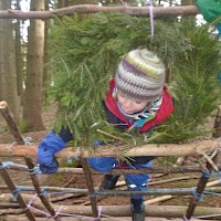 Der alte Adventskranz wird zum Bullauge.