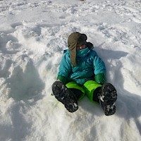 Ein bequemer Schneesitz.