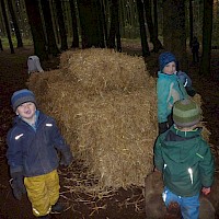 Die Strohballen wurden schon geliefert.....