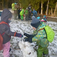 Für einen kleinen Schneemann wird’s schon reichen!