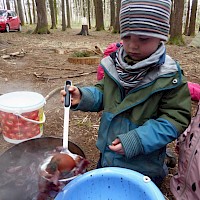 Und ebenso vorsichtig nach dem Kochen wieder herausgeholt.